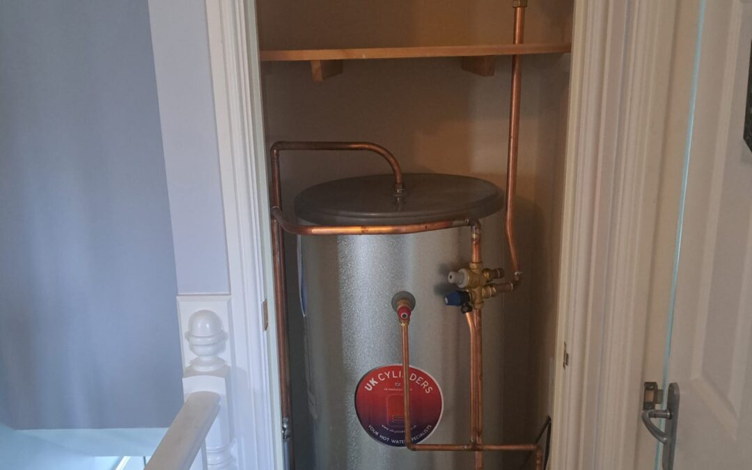 Unvented cylinder change